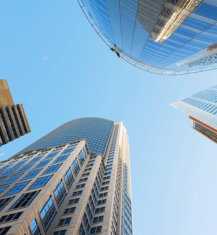 skyscraper view from the bottom