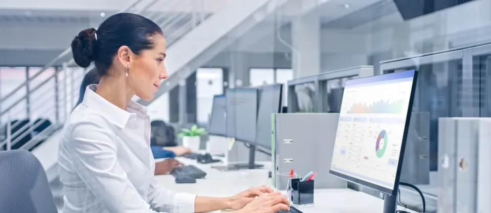 Person typing on a computer