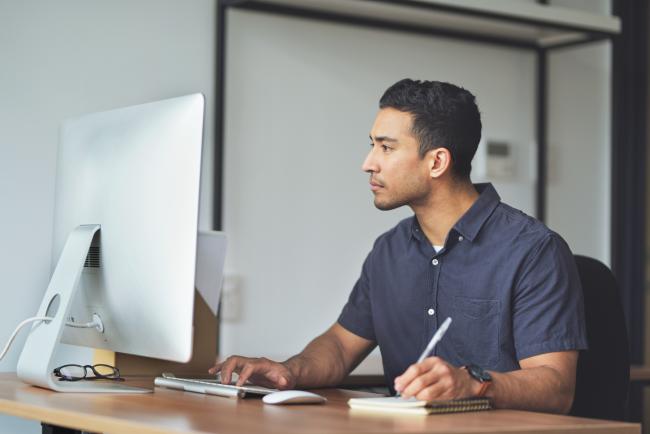 Man working at computer