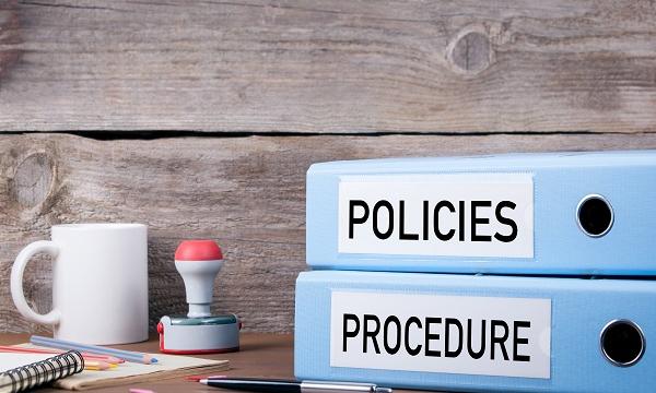 2 Binders titled Policies and Procedure